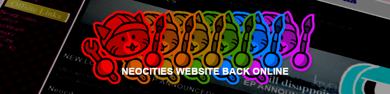 Neocities website back online
